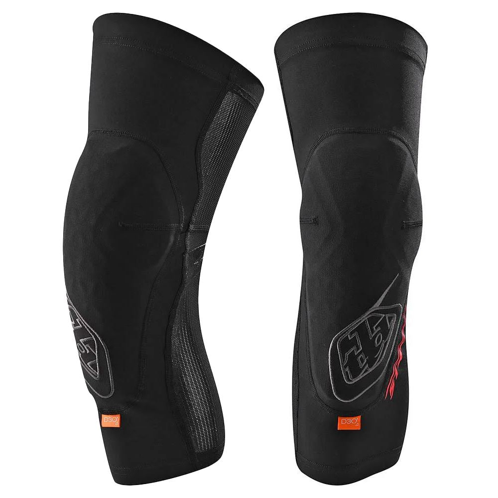 Troy Lee Designs 2025 Motocross Stage Knee Guards Solid Black